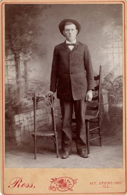 Unidentified

Unidentified Cabinet Card

The Photographers name is "Ross", Mt. Sterling, Illinois
