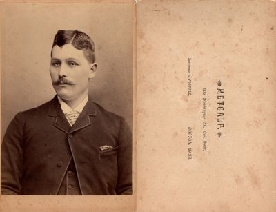Click to view full size image
==============
Unidentified
Unidentified Cabinet Card Photo
The Photographers name is "Metcalf", Boston, Massachusetts
Unidentified
Unidentified Cabinet Card Photo
The Photographers name is "Metcalf", Boston, Massachusetts