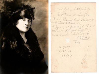 Florence Ormsby Letherdale

This was Donated by Cheryl Webber/The Terry Girls Genealogy

This photo states: "Mrs. John Letherdale, Fortson, Washington"

See back for further description
