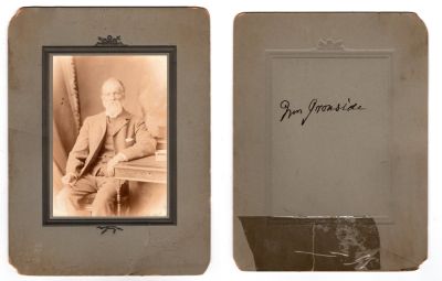Click to view full size image
==============
William Ironside
This photo mounted on board states: "Wm. Ironside"
The Photographers name is "J. Edwards", 137 New City Road, Glasgow, Scotland.
William Ironside
This photo mounted on board states: "Wm. Ironside"
The Photographers name is "J. Edwards", 137 New City Road, Glasgow, Scotland.