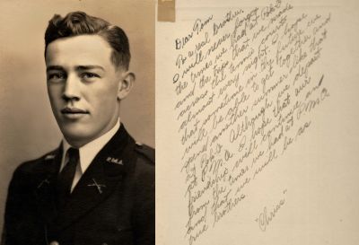 Click to view full size image
==============
Chriss
This is a Military Photo from the 1943 Graduating Class of Peekskill Military Academy of Peekskill, New York.
I have 10 Graduating Photos. They are all addressed to a person named "Tom". This photo was signed by a office named "Chriss".
Chriss
This is a Military Photo from the 1943 Graduating Class of Peekskill Military Academy of Peekskill, New York.
I have 10 Graduating Photos. They are all addressed to a person named "Tom". This photo was signed by a office named "Chriss".