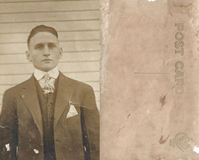 Unidentified
Unidentified Real Postcard Photo (RPPC) Donated by Dianne Hyde.

This Real Postcard Photo (RPPC) was Found in Jefferson, Texas at a Antique Store.

