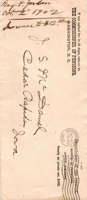 Benjamin F. Jordan

Benjamin F. Jordan Pension Papers.

