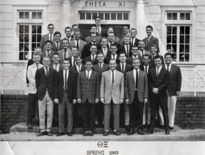 Click to view full size image
==============
Unidentified
Unidentified photo
This photo is dated "Spring 1963" on the front, and the men are members of the Theta Xi Fraternity. The men in the photo are not specifically identified, nor is the school. There are Theta Xi chapters across the United States.
Unidentified
Unidentified photo
This photo is dated "Spring 1963" on the front, and the men are members of the Theta Xi Fraternity. The men in the photo are not specifically identified, nor is the school. There are Theta Xi chapters across the United States.