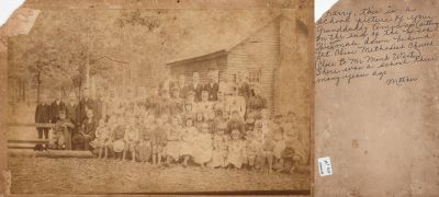 Click to view full size image
==============
Ammons
This was Donated by Patti Joyner.
This Board Mounted Photo States: "Larry, this is a school picture of your granddaddy Ammons (Sitting on the end of the bench). This was made down behind Mt. Aline Methodist Church (close to Mr. Monk West). There was a school there many years ago. Mother"
Ammons
This was Donated by Patti Joyner.
This Board Mounted Photo States: "Larry, this is a school picture of your granddaddy Ammons (Sitting on the end of the bench). This was made down behind Mt. Aline Methodist Church (close to Mr. Monk West). There was a school there many years ago. Mother"