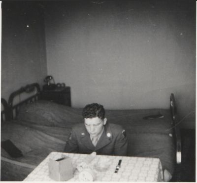 Click to view full size image
==============
John Lewis Heyer
THIS HAS BEEN RETURNED TO FAMILY
This is a Photo of John Lewis Heyer.
The back of the Photo States: "Me Still Day Dreaming. Taken in Brussels, Belgium in June 1947."
John Lewis Heyer
THIS HAS BEEN RETURNED TO FAMILY
This is a Photo of John Lewis Heyer.
The back of the Photo States: "Me Still Day Dreaming. Taken in Brussels, Belgium in June 1947."