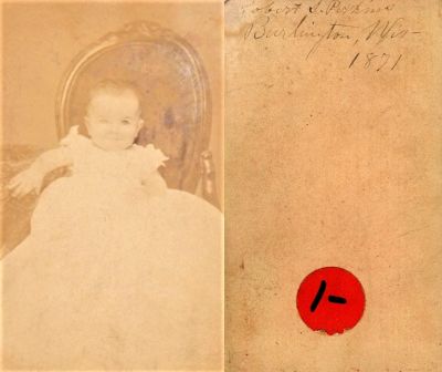 Click to view full size image
==============
Robert S. Perkins
THIS HAS BEEN RETURNED TO FAMILY
This CdV Photograph States: "Robert S. Perkins, Burlington, Wisconsin, 1871."
Robert S. Perkins
THIS HAS BEEN RETURNED TO FAMILY
This CdV Photograph States: "Robert S. Perkins, Burlington, Wisconsin, 1871."