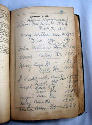 Johann Wilhelm Heienbrock Bible

This Bible was Shared by Cheryl Webber.

Johann Wilhelm Heienbrock Bible

(John William Heyenbrock Americanized name)
