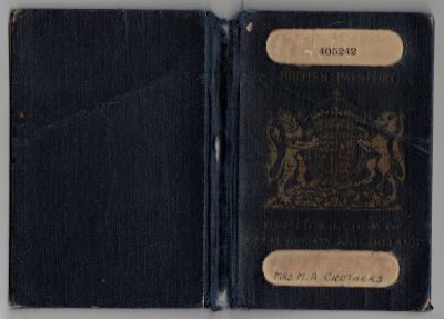 Mary Ann (Martin) Crothers Passport

This passport was Shared by Cheryl Webber.

Mary Ann (Martin) Crothers passport.
