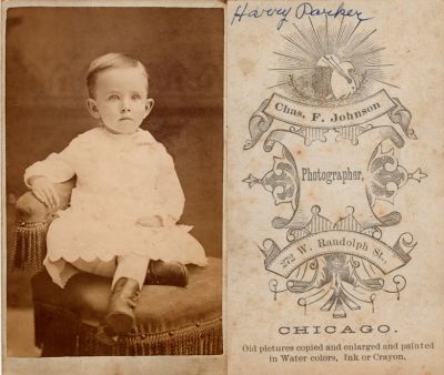 Click to view full size image
==============
Harvey Parker
THIS HAS BEEN RETURNED TO FAMILY
This CdV Photograph States: "Harvey Parker"
The Photographers name is "Chas. F. Johnson", Chicago, Illinois.
Harvey Parker
THIS HAS BEEN RETURNED TO FAMILY
This CdV Photograph States: "Harvey Parker"
The Photographers name is "Chas. F. Johnson", Chicago, Illinois.