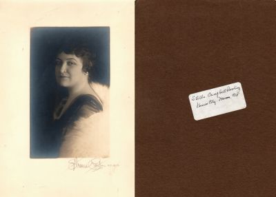 Click to view full size image
==============
Stella Campbell Bowling Martin
This Photo States: "Stella Campbell Bowling, Kansas City, Missouri, 1915"
The Photographers name was "Strauss Peyton", Kansas City, Missouri, 1915
Stella Campbell Bowling Martin
This Photo States: "Stella Campbell Bowling, Kansas City, Missouri, 1915"
The Photographers name was "Strauss Peyton", Kansas City, Missouri, 1915
