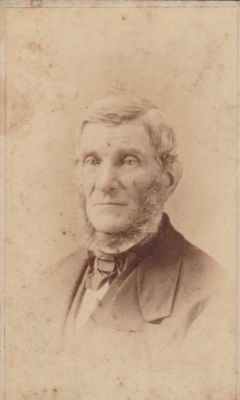 Click to view full size image
==============
Samuel Noyes Hall
This is being Shared by Paul Skipper.
This CdV Photograph is of Samuel Noyes Hall.
Born 2 May 1813 Windsor, Massachuetts & Died 1 November 1889 in Pittsfield, Massachusetts.
Samuel Noyes Hall was the son of Asa Hall & Martha Ford. Samuel Noyes Hall was Married 6 September 1838 in Windsor, Massachusetts to Sarah Wiley Russell.
Samuel Noyes Hall
This is being Shared by Paul Skipper.
This CdV Photograph is of Samuel Noyes Hall.
Born 2 May 1813 Windsor, Massachuetts & Died 1 November 1889 in Pittsfield, Massachusetts.
Samuel Noyes Hall was the son of Asa Hall & Martha Ford. Samuel Noyes Hall was Married 6 September 1838 in Windsor, Massachusetts to Sarah Wiley Russell.