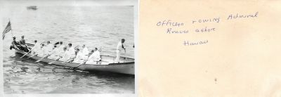 Admiral Joseph Mason “Bull” Reeves

This was Donated by Elaine Swan.

This Photo States: "Officers rowing Admiral Reeves ashore. Hawaii."
