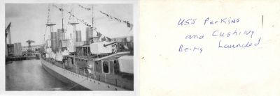 USS Perkins & USS Cushing

This was Donated by Elaine Swan.

This Photo States: "USS Perkins and Cushing being launched."
