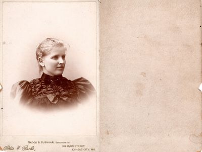 Unidentified

Unidentified Cabinet Card Photo in the Kansas City, Missouri Family Album.

The Photographers name is "Snook & Burnham", Kansas City, Missouri.
