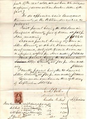 Click to view full size image
==============
William B. Smith
This was Donated by a Anonymous Donor.
This is the Probate/Will Papers for William B. Smith. Date of Birth 30 May 1818 in
Fairfield County, Ohio & He Died on 4 July 1864 in
Fairfield County, Ohio.
Page 4
William B. Smith
This was Donated by a Anonymous Donor.
This is the Probate/Will Papers for William B. Smith. Date of Birth 30 May 1818 in
Fairfield County, Ohio & He Died on 4 July 1864 in
Fairfield County, Ohio.
Page 4
