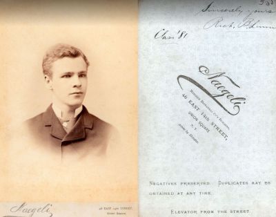 Richard Brook Lunn

This Cabinet Card Photo States: "Sincerely Yours, Rich. B. Lunn, Class 1881"

The Photographers name is "Naegeli", New 
Keywords: College Of The City Of New York, 1880 to 1882