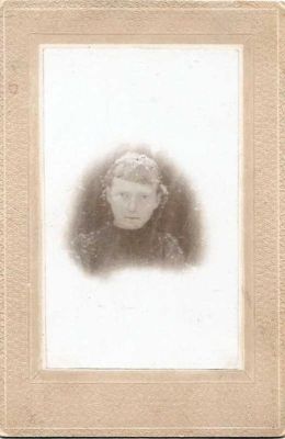 Susannah Beatrice Arehart

THIS HAS BEEN RETURNED TO FAMILY

This Photo States: Died 13 February 1900 Sue Beatrice Arehart, Died at 13 years of Age.
