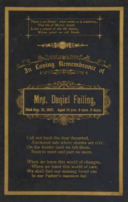 Click to view full size image
==============
Nancy Hess Failing
THIS HAS BEEN RETURNED TO FAMILY
This is a Memorial Cabinet Card Photo For "Mrs. Daniel Failing"
Nancy Hess Failing
THIS HAS BEEN RETURNED TO FAMILY
This is a Memorial Cabinet Card Photo For "Mrs. Daniel Failing"
