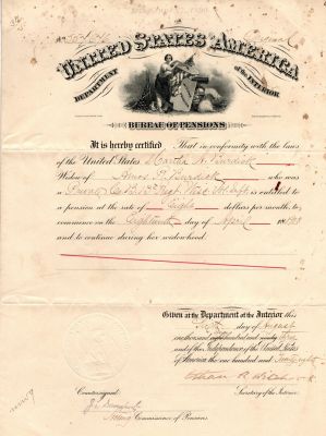 Click to view full size image
==============
Amos Rogers Burdick
THIS HAS BEEN RETURNED TO FAMILY
This was Donated by Cheryl Webber
Civil War Pension Papers for Amos Roger Burdick.
Amos Rogers Burdick
THIS HAS BEEN RETURNED TO FAMILY
This was Donated by Cheryl Webber
Civil War Pension Papers for Amos Roger Burdick.