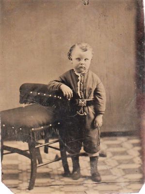 Unidentified

THIS HAS BEEN DONATED TO THE JAMES A. GARFIELD NATIONAL HISTORICAL MUSEUM

This was Donated by Jessica Quiroz

Unidentified tintype photo. 

NOTE: There are two tintype photos of this child within this Album. There is also a portrait of a man in the collection believed to the same person. 

