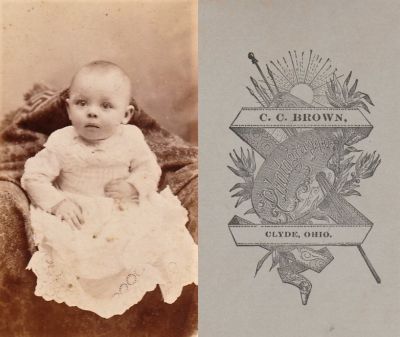 Click to view full size image
==============
Unidentified
THIS HAS BEEN DONATED TO THE JAMES A. GARFIELD NATIONAL HISTORICAL MUSEUM
This was Donated by Jessica Quiroz
Unidentified CdV Photograph.
The Photographers name is "C. C. Brown", Clyde, Ohio
NOTE: The child strongly resembles the Garfield daughter, Mary.
Unidentified
THIS HAS BEEN DONATED TO THE JAMES A. GARFIELD NATIONAL HISTORICAL MUSEUM
This was Donated by Jessica Quiroz
Unidentified CdV Photograph.
The Photographers name is "C. C. Brown", Clyde, Ohio
NOTE: The child strongly resembles the Garfield daughter, Mary.