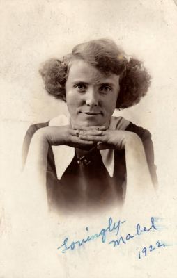 Click to view full size image
==============
Mabel
This Photo States: "Lovingly, Mabel, 1922"
Mabel
This Photo States: "Lovingly, Mabel, 1922"