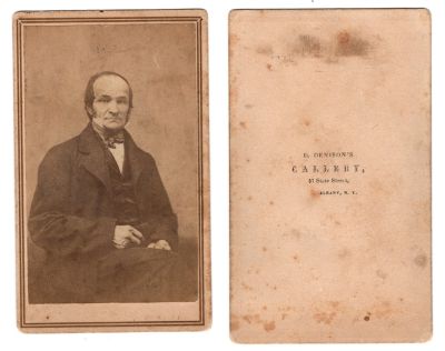 Click to view full size image
==============
Unidentified
This was Donated by Cheryl Webber/The Terry Girls Genealogy
Unidentified CdV Photograph
The Photographers name is "D. Denison's Gallery", Albany, New York
Unidentified
This was Donated by Cheryl Webber/The Terry Girls Genealogy
Unidentified CdV Photograph
The Photographers name is "D. Denison's Gallery", Albany, New York