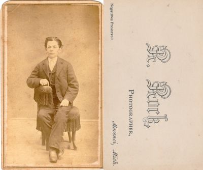 Click to view full size image
==============
Unidentified
Unidentified CdV Photograph
The Photographers name is "Rock", Morenci, Michigan
Unidentified
Unidentified CdV Photograph
The Photographers name is "Rock", Morenci, Michigan