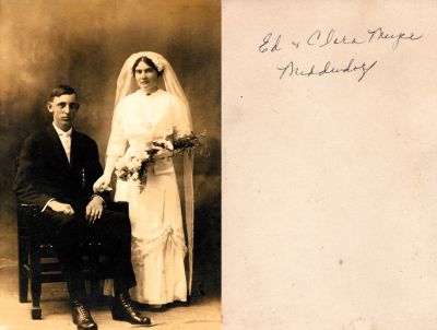 Click to view full size image
==============
Heinrich Edward “Ed” Middendorf & Maria Clara Meyer Middendorf
THIS HAS BEEN RETURNED TO FAMILY
This Photo States: "Ed & Clara Meyer Middendorf"
Heinrich Edward “Ed” Middendorf & Maria Clara Meyer Middendorf
THIS HAS BEEN RETURNED TO FAMILY
This Photo States: "Ed & Clara Meyer Middendorf"