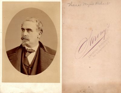 Click to view full size image
==============
Thomas Myers Richards
This was Donated by Mark Petzel.
This Cabinet Card Photo States: "Thomas Myers Richards"
The Photographers name is "Sarony's", New York
Thomas Myers Richards
This was Donated by Mark Petzel.
This Cabinet Card Photo States: "Thomas Myers Richards"
The Photographers name is "Sarony's", New York
