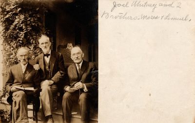 Click to view full size image
==============
Lemuel Whitney, Joel Whitney & Moses Whitney
This Photo States: "Joel Whitney & 2 Brothers, Moses & Lemuel"
NOTE: Left To Right: Lemuel Whitney, Joel Whitney & Moses Whitney
Lemuel Whitney, Joel Whitney & Moses Whitney
This Photo States: "Joel Whitney & 2 Brothers, Moses & Lemuel"
NOTE: Left To Right: Lemuel Whitney, Joel Whitney & Moses Whitney