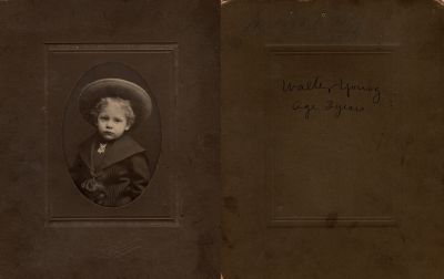 Click to view full size image
==============
Walter Young
This photo mounted on board states: "Walter Young, age 3 years"
The Photographers name is "Springer", Scottdale, Pennsylvania.
Walter Young
This photo mounted on board states: "Walter Young, age 3 years"
The Photographers name is "Springer", Scottdale, Pennsylvania.
