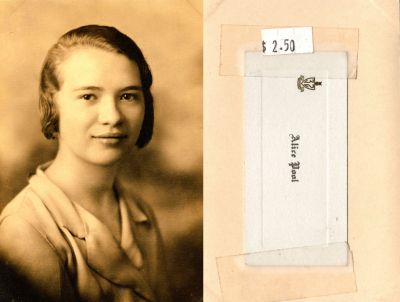 Click to view full size image
==============
Alice Pool
This Photo was Donated by Sue Poole
The Photo States: "Alice Pool, "32".
NOTE: This was found in a Antique Store in Corona, California. The photo apparently is from a California school.
Alice Pool
This Photo was Donated by Sue Poole
The Photo States: "Alice Pool, "32".
NOTE: This was found in a Antique Store in Corona, California. The photo apparently is from a California school.