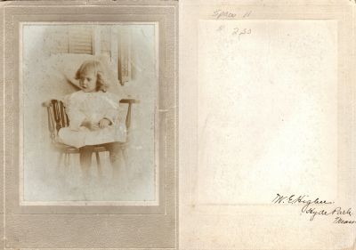 Click to view full size image
==============
William Edward Higbee
This photo mounted on board states: "W. E. Higbee, Hyde Park, Massachusetts"
William Edward Higbee
This photo mounted on board states: "W. E. Higbee, Hyde Park, Massachusetts"