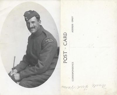 Fred Haines or Harris

The reverse side of this Real Photo Postcard (RPPC) reads: "The reverse side of this Real Photo Postcard (RPPC) reads: "Uncle Fred Hanes" (or Harris). The photo is from the WWI era, and his uniform is from the British Royal Flying Corps. (later to become the Royal Air Force (RAF)." 
