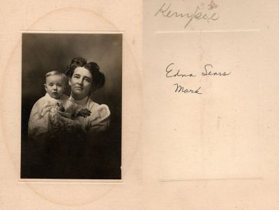 Click to view full size image
==============
Edna Sears & Mark Kempie?
This was Donated by Pam Crosby.
This photo mounted on board states: "Kempie on the top of the photo and then Edna Sears & Mark"
Edna Sears & Mark Kempie?
This was Donated by Pam Crosby.
This photo mounted on board states: "Kempie on the top of the photo and then Edna Sears & Mark"