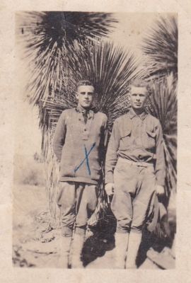 Jay Morrell Vick (Left) & Unidentified (Right)

This was shared by Jaque Callis.

This photo is of Jay Morrell Vick on the left and the right person is unidentified.
