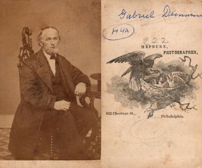 Click to view full size image
==============
Gabriel Dunmire
This CdV Photograph States: "Gabriel Dunmire"
The Photographers name is "Hepburn", Philadelphia, Pennsylvania.
Gabriel Dunmire
This CdV Photograph States: "Gabriel Dunmire"
The Photographers name is "Hepburn", Philadelphia, Pennsylvania.