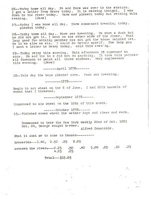 Alfred Constable Diary

This is being shared by Tammy Jorgensen

Alfred Constable Diary

Page 15

