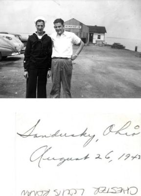 Chester Louis Ronan

This Photo States: "Chester Louis Donan, Sandusky, Ohio. 26 August 1942."

Chester Louis Donan is on the left.
