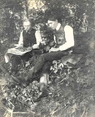 Click to view full size image
==============
John Henry Patterson (Left) & Unidentified (right)
THIS HAS BEEN RETURNED TO FAMILY
John Henry Patterson with his Large Album of Botany Specimens.
John Henry Patterson is on the left of the photo.
John Henry Patterson (Left) & Unidentified (right)
THIS HAS BEEN RETURNED TO FAMILY
John Henry Patterson with his Large Album of Botany Specimens.
John Henry Patterson is on the left of the photo.