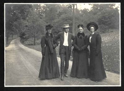 Dorothy Forster Patterson Jackson, Juliana Johnston Patterson & Others Unidentified

THIS HAS BEEN RETURNED TO FAMILY

Family Members of John Henry Patterson, Founder of the National Cash Register. Daughter Dorothy Forster Patterson Jackson left. John Henry Patterson's Mother Juliana Johnston Patterson is the older Lady second from the Right.

Taken 1890 to 1897, Dayton, Ohio.
