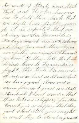 Click to view full size image
==============
Leroy Wheeler Civil War Letter
THIS HAS BEEN DONATED TO THE NEW YORK STATE MILITARY MUSEUM.
Civil War Letter Home, (Leroy M. Wheeler) Album. Complete transcribed text of letter in album description. The original letter is four pages long, and was donated by Judy Gelfand.
Leroy Wheeler Civil War Letter
THIS HAS BEEN DONATED TO THE NEW YORK STATE MILITARY MUSEUM.
Civil War Letter Home, (Leroy M. Wheeler) Album. Complete transcribed text of letter in album description. The original letter is four pages long, and was donated by Judy Gelfand.