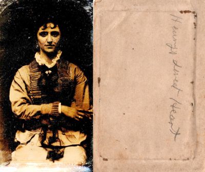 Click to view full size image
==============
Unidentified
This was Donated by Cheryl Webber.
This Tintype Photo States: "Henry's Sweet Heart"
NOTE: This Tintype photo is in very poor shape
Unidentified
This was Donated by Cheryl Webber.
This Tintype Photo States: "Henry's Sweet Heart"
NOTE: This Tintype photo is in very poor shape
