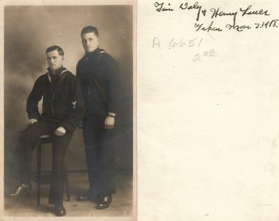 Click to view full size image
==============
Daly & Henry Lauer
This was Donated by Shellie Flaim.
This Photo States: "Twins, Daly & Henry Lauer, Taken 2 March 1918.
Daly & Henry Lauer
This was Donated by Shellie Flaim.
This Photo States: "Twins, Daly & Henry Lauer, Taken 2 March 1918.