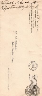 Winfield Albert Goodwater

THIS HAS BEEN RETURNED TO FAMILY

This was Donated by Mary Muhlfeld

Winfield Albert Goodwater Spanish/American War Document.
