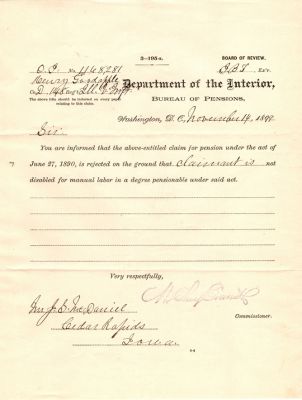Click to view full size image
==============
Henry Goodapple
This was Donated by Mary Muhlfeld
Civil War Document for Henry Goodapple
Henry Goodapple
This was Donated by Mary Muhlfeld
Civil War Document for Henry Goodapple