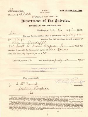 Henry Goodapple

This was Donated by Mary Muhlfeld

Civil War Document for Henry Goodapple
