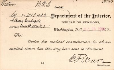 Henry Goodapple

This was Donated by Mary Muhlfeld

Civil War Document for Henry Goodapple
